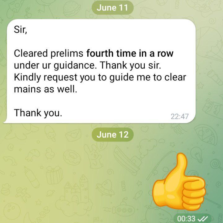 Student: cleared prelims, now want to join Mains Optima, waiting for predicted questions