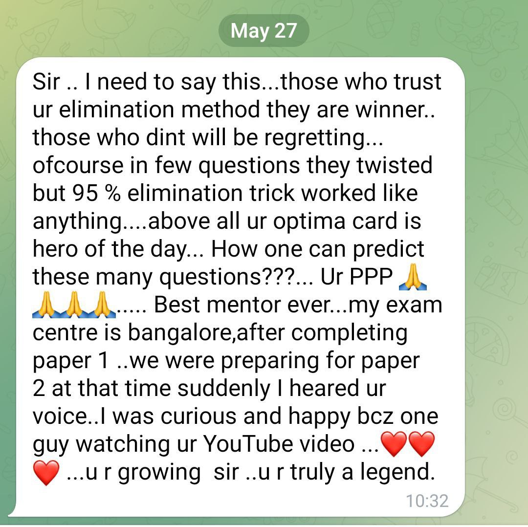 Lakshya batch 2024-25 student clears prelims in first attempt — option elimination techniques were marvellous