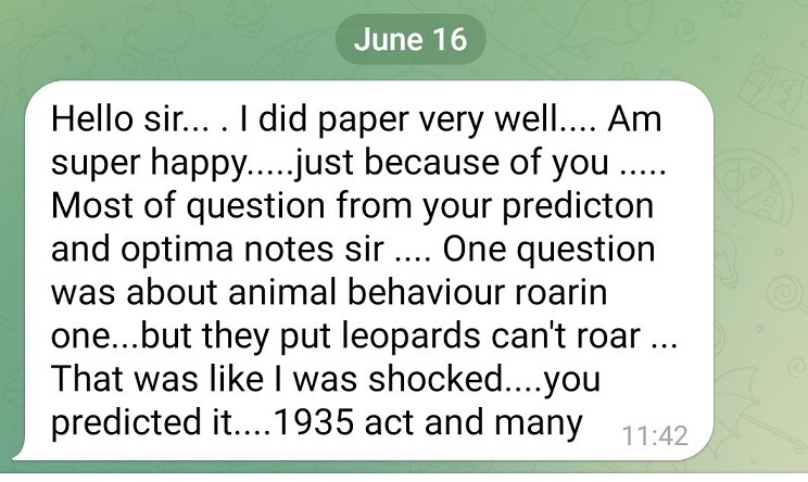Student: following for 3 years, clearing prelims every year using Optima cards