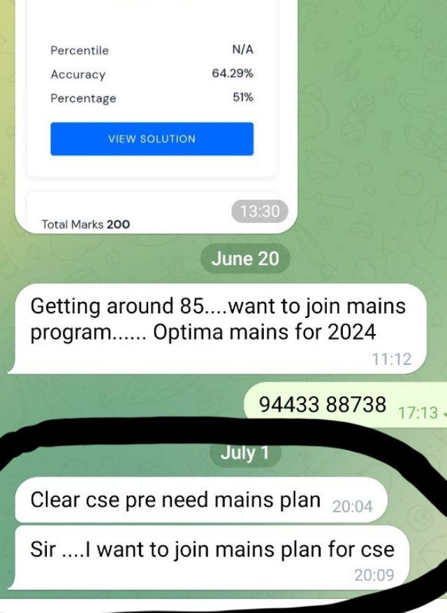Student: cleared prelims and forest services, not possible without guidance and moral support