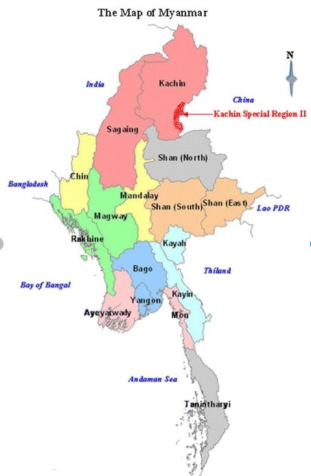 The Map Of Myanmar 